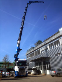 Impressionen Mobilkran Big Blue Winterthur